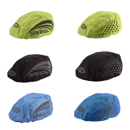 2 PCS Cycling Helmet Rain Cover Outdoor Reflective Safety Helmet Cover, Size: Free Size(Blue (Style 2))-garmade.com