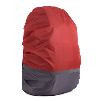 2 PCS Outdoor Mountaineering Color Matching Luminous Backpack Rain Cover, Size: S 18-30L(Gray + Red)-garmade.com