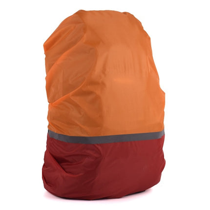 2 PCS Outdoor Mountaineering Color Matching Luminous Backpack Rain Cover, Size: S 18-30L(Red + Orange)-garmade.com