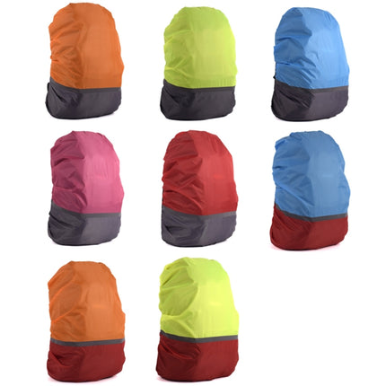 2 PCS Outdoor Mountaineering Color Matching Luminous Backpack Rain Cover, Size: M 30-40L(Red + Fluorescent Green)-garmade.com