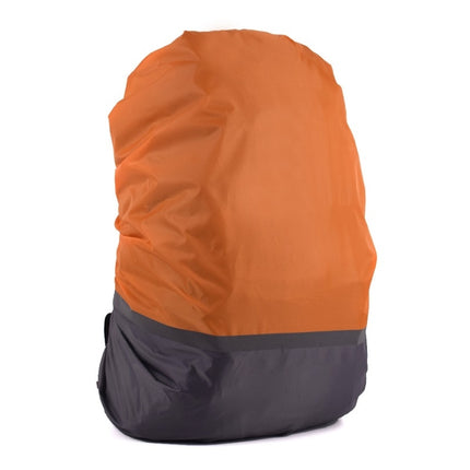 2 PCS Outdoor Mountaineering Color Matching Luminous Backpack Rain Cover, Size: L 45-55L(Gray + Orange)-garmade.com