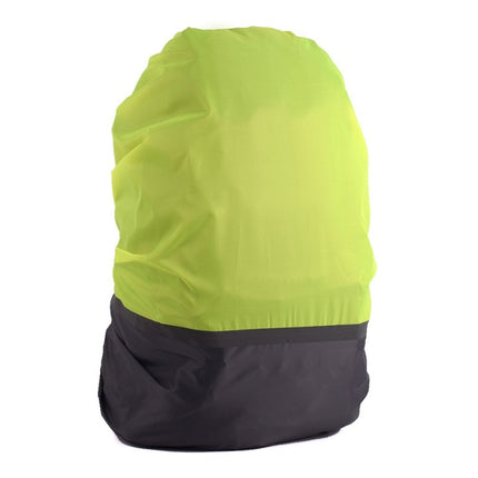 2 PCS Outdoor Mountaineering Color Matching Luminous Backpack Rain Cover, Size: L 45-55L(Gray + Fluorescent Green)-garmade.com