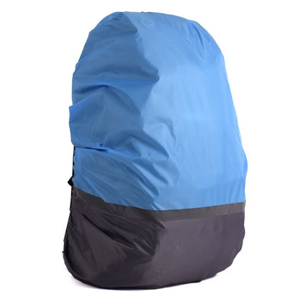 2 PCS Outdoor Mountaineering Color Matching Luminous Backpack Rain Cover, Size: L 45-55L(Gray + Blue)-garmade.com