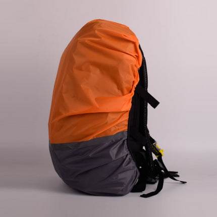 2 PCS Outdoor Mountaineering Color Matching Luminous Backpack Rain Cover, Size: L 45-55L(Gray + Orange)-garmade.com