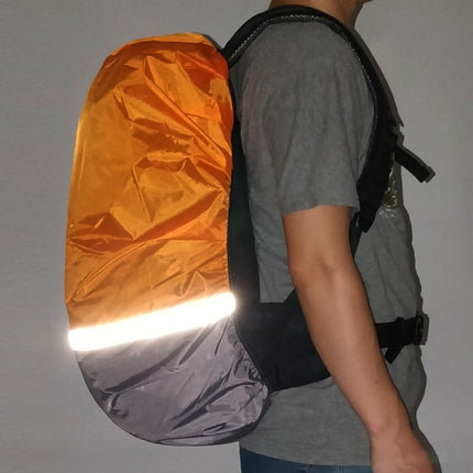 2 PCS Outdoor Mountaineering Color Matching Luminous Backpack Rain Cover, Size: L 45-55L(Gray + Blue)-garmade.com