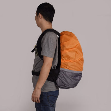 2 PCS Outdoor Mountaineering Color Matching Luminous Backpack Rain Cover, Size: XL 58-70L(Gray + Orange)-garmade.com