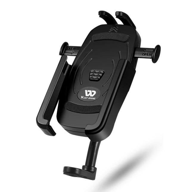 WEST BIKING Bike Mobile Phone Holder Aluminum 360 Rotatable Electric Bike Scooter Motorcycle Phone Stand,Style: Rearview Mirror Style-garmade.com
