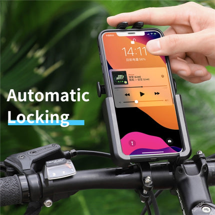 WEST BIKING Bike Mobile Phone Holder Aluminum 360 Rotatable Electric Bike Scooter Motorcycle Phone Stand,Style: Rearview Mirror Style-garmade.com