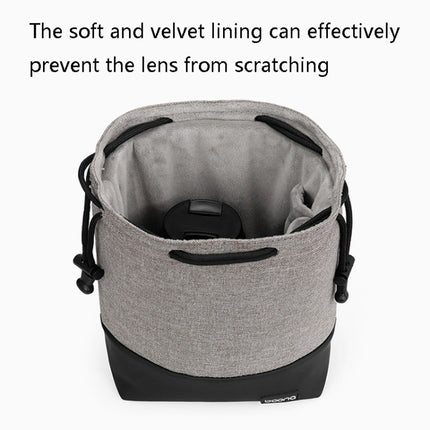 Baona Waterproof Micro SLR Camera Bag Protective Cover Drawstring Pouch Bag, Color: Medium Gray-garmade.com