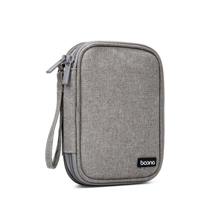 Baona BN-C003 Mobile Hard Disk Protection Cover Portable Storage Hard Disk Bag, Specification: Double-layer (Gray)-garmade.com