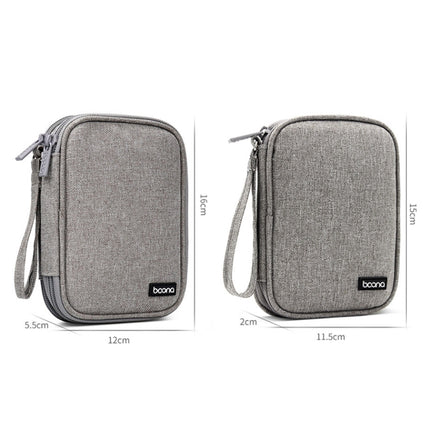 Baona BN-C003 Mobile Hard Disk Protection Cover Portable Storage Hard Disk Bag, Specification: Double-layer (Gray)-garmade.com