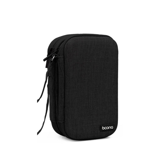 Baona BN-F027 Double-Layer Mobile Hard Disk Storage Bag EVA Hard Shell Hard Disk Protective Cover(Black)-garmade.com