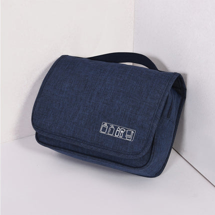 Travel Waterproof Wash Bag Portable Dust-Proof Storage Bag Hanging Cosmetic Bag(Navy)-garmade.com