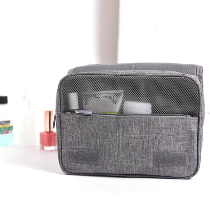 Travel Waterproof Wash Bag Portable Dust-Proof Storage Bag Hanging Cosmetic Bag(Black)-garmade.com