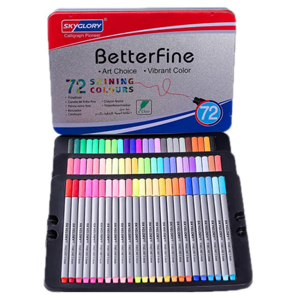 Skyglory Student Art Watercolor Painting Hook Line Pen Set，Specification： 72 Colors-garmade.com