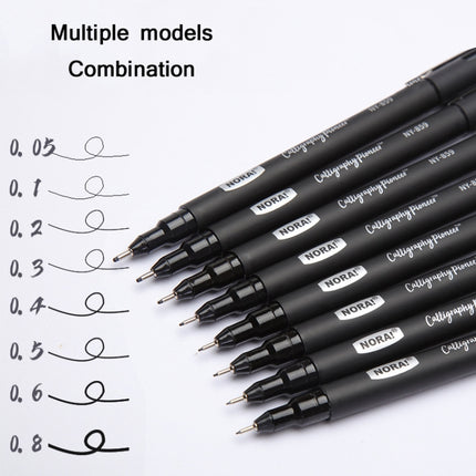 NORA 2 Packs Fine Art Drawing Hook Line Pen Engineering Drawing Comic Stroke Pen-garmade.com