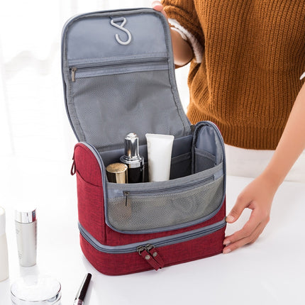 RH523 Travel Makeup Storage Bag Large-Capacity Waterproof Anti-Mildew Dry And Wet Separation Package Portable Hook Wash Bag(Grey)-garmade.com