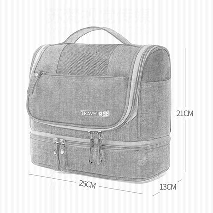 RH523 Travel Makeup Storage Bag Large-Capacity Waterproof Anti-Mildew Dry And Wet Separation Package Portable Hook Wash Bag(Navy)-garmade.com