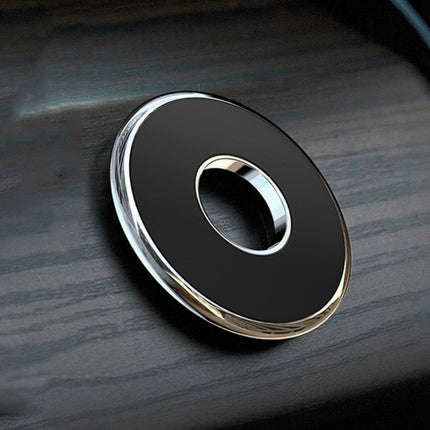 Q6 Car Magnetic Mobile Phone Holder Round Car Dashboard Navigation Bracket(Silver)-garmade.com