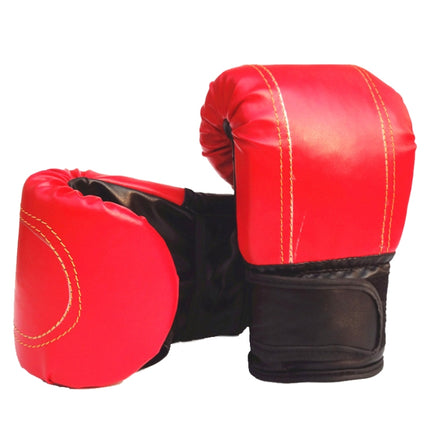 Adult Boxing Gloves Fighting Boxing Punching Half-finger Gloves(Red)-garmade.com