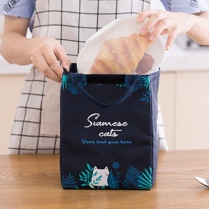 3 PCS Thickened Portable Heat Preservation And Fresh-Keeping Lunch Bag Outdoor Picnic Heat Preservation Bag(Cat)-garmade.com