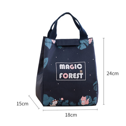 3 PCS Thickened Portable Heat Preservation And Fresh-Keeping Lunch Bag Outdoor Picnic Heat Preservation Bag(Big Eyes Rabbit)-garmade.com