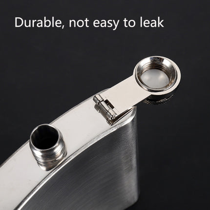 Portable Stainless Steel Hip Flask Set With Wine Glass Funnel(7OZ Jack Black Core)-garmade.com