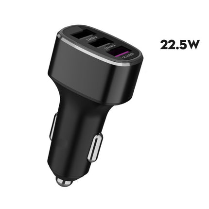 Three USB Ports Car Fast Charging Charger For Huawei/For OPPO/VIVO/OnePlus And Other Flash Charging, Model: GT680 Black-garmade.com
