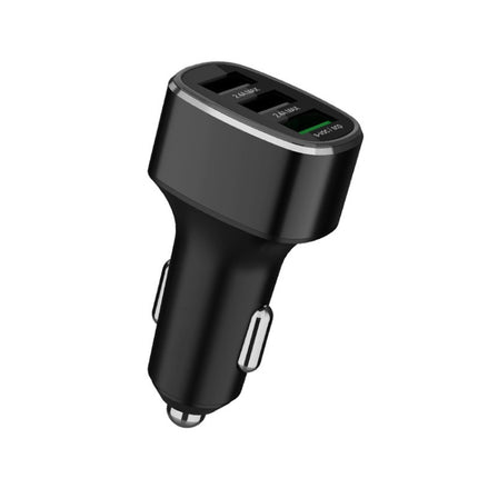 Three USB Ports Car Fast Charging Charger For Huawei/For OPPO/VIVO/OnePlus And Other Flash Charging, Model: GT780 Black-garmade.com