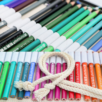 72 Holes Night Sky Sketch Color Pencil Bag Students Large-Capacity Canvas Pen Curtain Roll Pen Bag-garmade.com