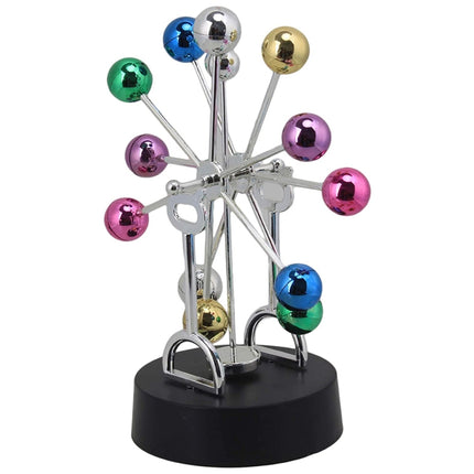 H010 Colorful Ball Ferris Wheel Perpetual Motion Device Eternal Celestial Model Wobbler Home Decoration Magnetic Ornaments, Style: Battery-garmade.com