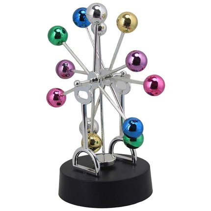 H010 Colorful Ball Ferris Wheel Perpetual Motion Device Eternal Celestial Model Wobbler Home Decoration Magnetic Ornaments, Style: USB-garmade.com