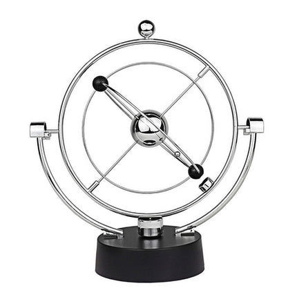 H004 Earth Permanent Meter Universe Galaxy Mechanism Rock Magnetic Electric Rotating Ornament(Silver)-garmade.com