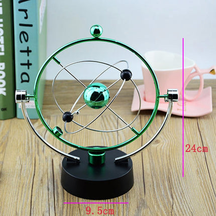 H004 Earth Permanent Meter Universe Galaxy Mechanism Rock Magnetic Electric Rotating Ornament(Silver)-garmade.com