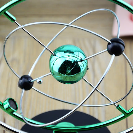 H004 Earth Permanent Meter Universe Galaxy Mechanism Rock Magnetic Electric Rotating Ornament(Green)-garmade.com