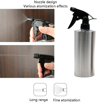 304 Stainless Steel Sprinkle Watering Can Pouring Flower Bottle, Specification: 550ml-garmade.com