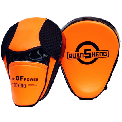 QUANSHENG HSG-20 Arc Boxing Hand Target Sanda Fighting Training Target(Fluorescent Orange)-garmade.com