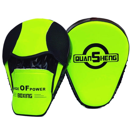 QUANSHENG HSG-20 Arc Boxing Hand Target Sanda Fighting Training Target(Fluorescent Green)-garmade.com