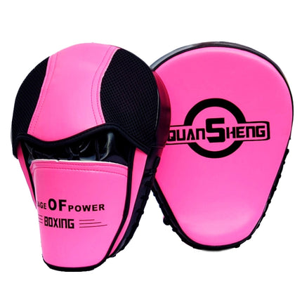 QUANSHENG HSG-20 Arc Boxing Hand Target Sanda Fighting Training Target(Fluorescent Pink)-garmade.com
