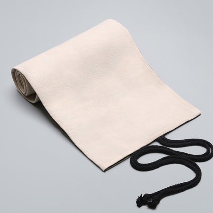 2 PCS 24 Holes Solid Handmade Canvas Color Pencil Curtain Painting Special Storage Bag Large Capacity Roll Pen Bag-garmade.com