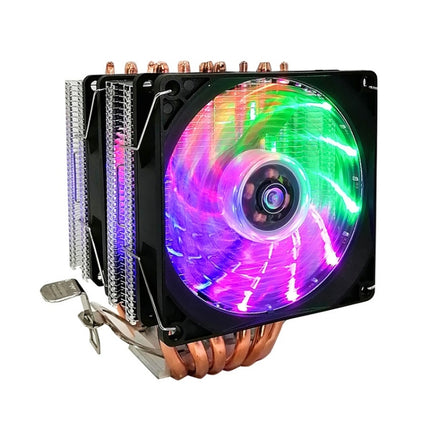 COOL STORM CT-4U-9cm Heat Pipe Dual-Tower CPU Radiator Copper Pipe 9 Cm Fan For Intel/AMD Platform Specification： Color Light 3-wire Double Fan Outer Light-garmade.com