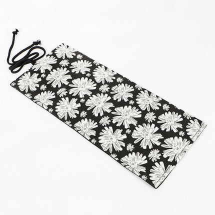 2 PCS 36 Holes Snowflake Print Handmade Canvas Pen Curtain Large Capacity Roller Pen Bag Sketch Color Pencil Stationery Box-garmade.com