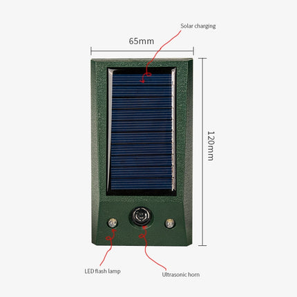 Ultrasonic Mouse Repeller Solar Outdoor Animal Repeller(Dark Green)-garmade.com