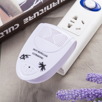 Ultrasonic Electronic Mouse Repeller Household Intelligent Insect Repeller, EU Plug(White)-garmade.com