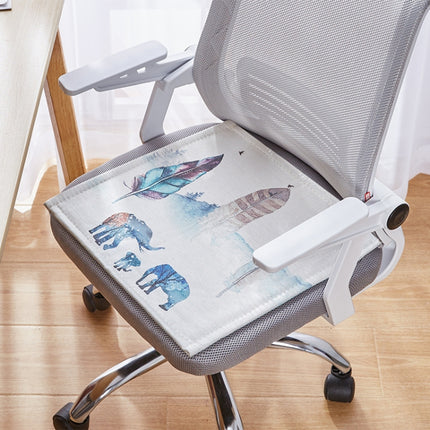 2 PCS Summer Breathable Cushion Office Seat Pad, Size: 45 x 45cm(Feathers A)-garmade.com