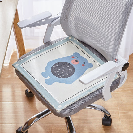 2 PCS Summer Breathable Cushion Office Seat Pad, Size: 45 x 45cm(Happy Bear)-garmade.com