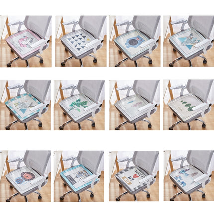 2 PCS Summer Breathable Cushion Office Seat Pad, Size: 45 x 45cm(Colorful Small Triangles)-garmade.com