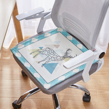 2 PCS Summer Breathable Cushion Office Seat Pad, Size: 50 x 50cm(Antler C)-garmade.com