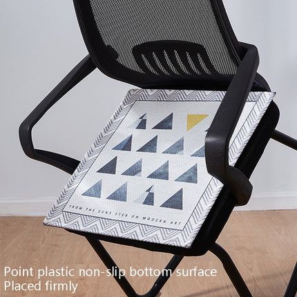 2 PCS Summer Breathable Cushion Office Seat Pad, Size: 50 x 50cm(Colorful Small Triangles)-garmade.com
