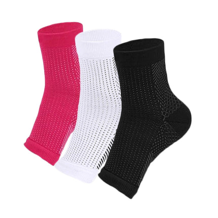 Foot Anti Fatigue Compression Foot Sleeve for Man and Women, Size:L/XL(Pure Black)-garmade.com